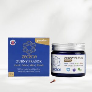 ZEOZOE, zubný prášok, paradent, zeolit, klinček