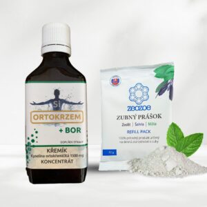 tekutý kremík, bór, ZEOZOE zubný prášok
