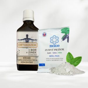 tekutý kremík, bór, zinok, ZEOZOE zubný prášok so zeolitom