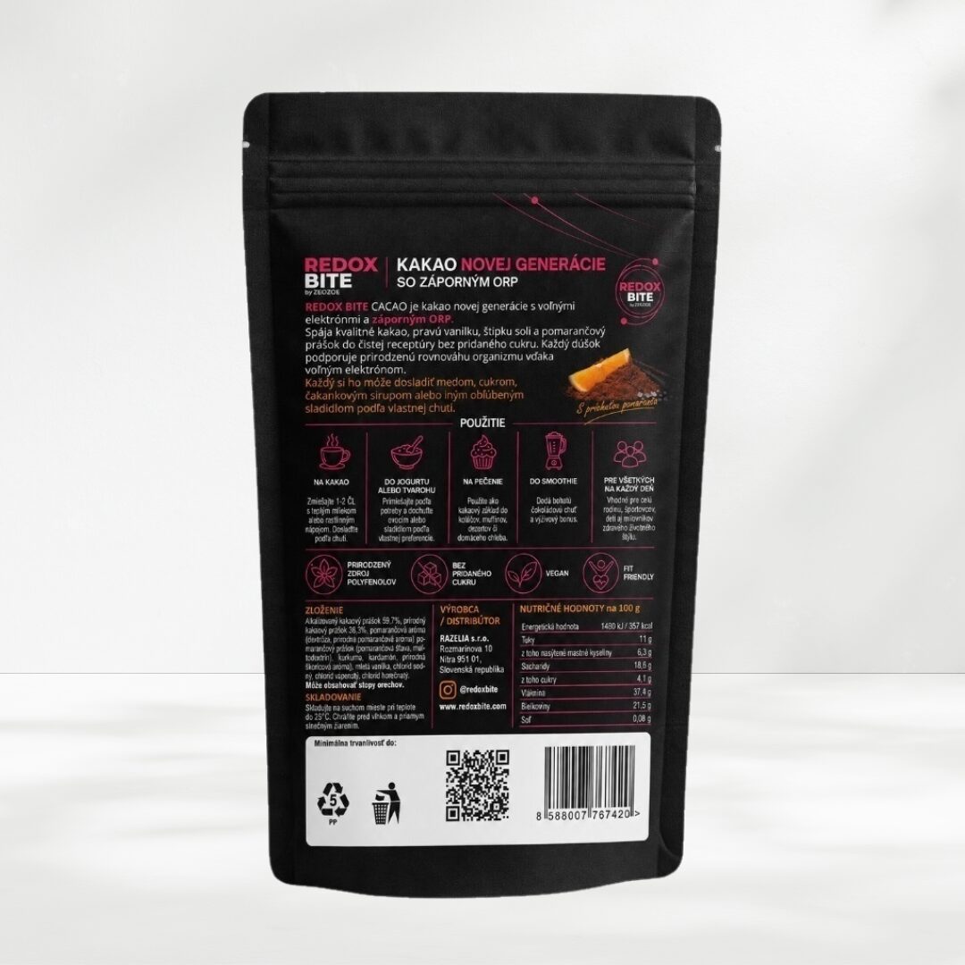 Redox Bite by ZEOZOE Yummi Cacao pomaranč s voľnými elektrónmi